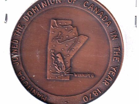 Manitoba Joined the Dominion of Canada in the Year 1870 Medallion, Undated For Cheap