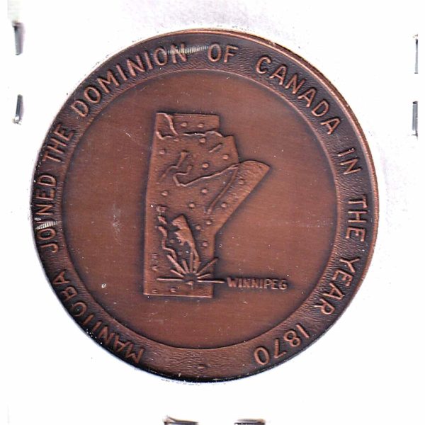 Manitoba Joined the Dominion of Canada in the Year 1870 Medallion, Undated For Cheap