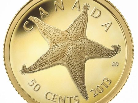 RDC 2013 Canada 50-cent Sea Creatures - Starfish 1 25oz. Pure Gold (No Tax) missing sleeve For Discount