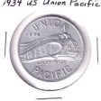 1934 Union Pacific Railway Aluminum Lucky Piece on Sale