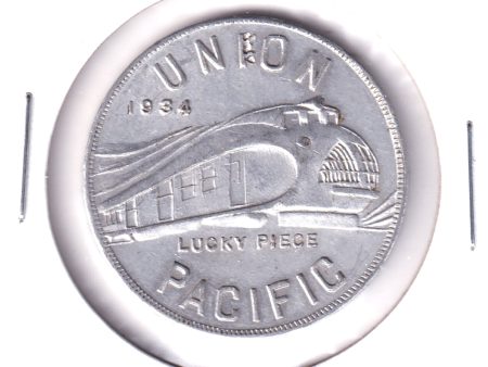 1934 Union Pacific Railway Aluminum Lucky Piece on Sale