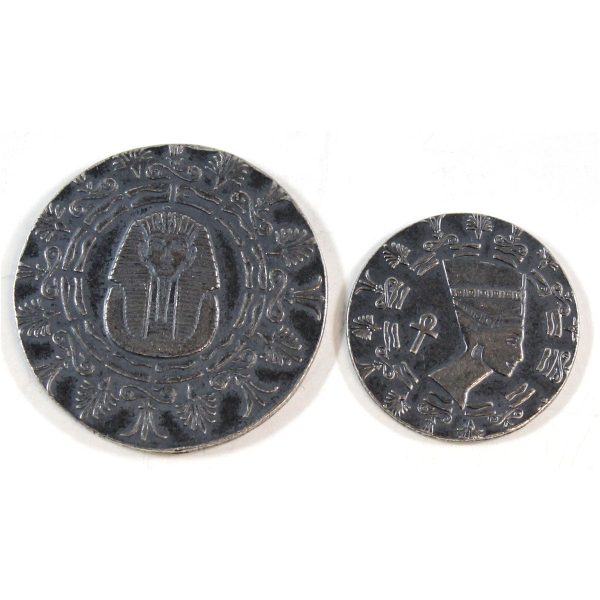 Monarch Egyptian 1 4oz. King Tut Queen Nefertiti & 1 10oz .999 Fine Silver (No Tax) 2pcs Supply