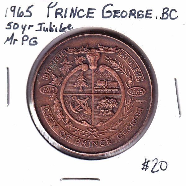 1915-1965 Prince George BC Golden Jubilee Medallion Fashion