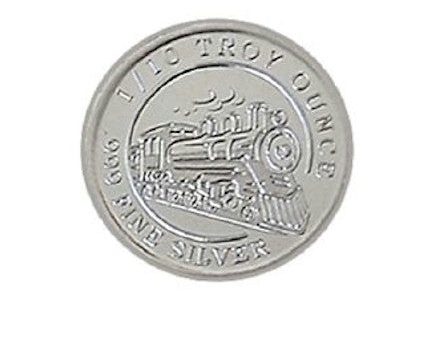 Monarch Train 1 10oz .999 Fine Silver Round (No Tax) For Sale