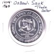 Oxbow, Saskatchewan, 1964 60th Anniversary Trade Dollar Token (Spots) For Sale