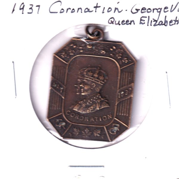 1937 King George VI & Queen Elizabeth Coronation Rectangular Medallion Online