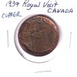 1939 Royal Visit to Canada Copper Medallion (Spot of Corrosion) Hot on Sale