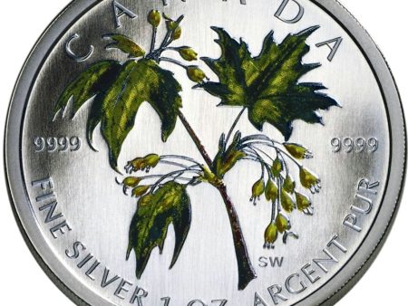 RDC 2003 Canada $5 1oz. Coloured Silver Maple Leaf (No Tax) impaired Cheap