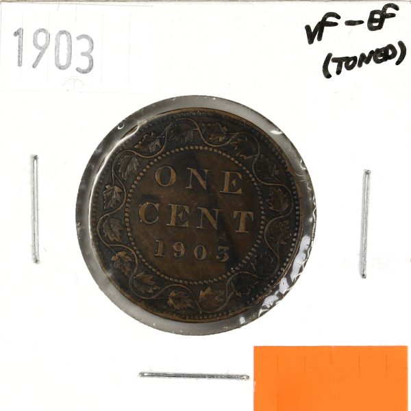 1903 Canada 1-cent VF-EF (VF-30) Marks, cleaned, or impaired Fashion