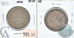 1874 Newfoundland 50-cents VF-EF (VF-30) $ Fashion