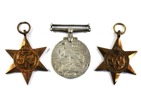 Lot of 3x Commonwealth WWII Medals, 3PCS (Lightly Impaired) Online now