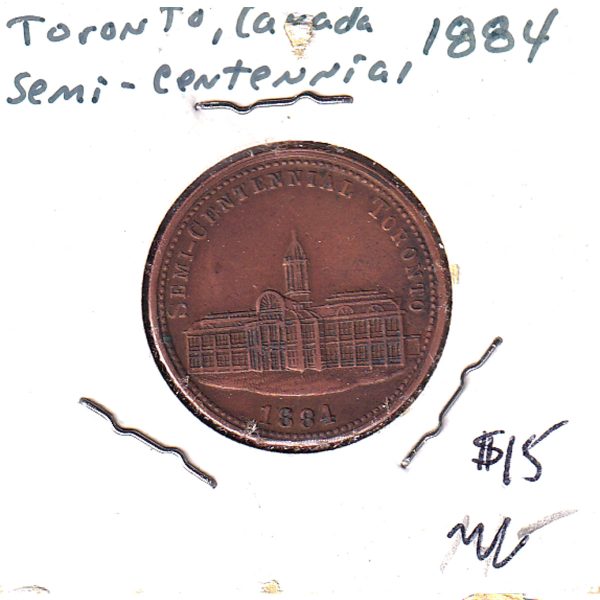 1884 Canada Toronto Semi-Centennial Medallion Sale