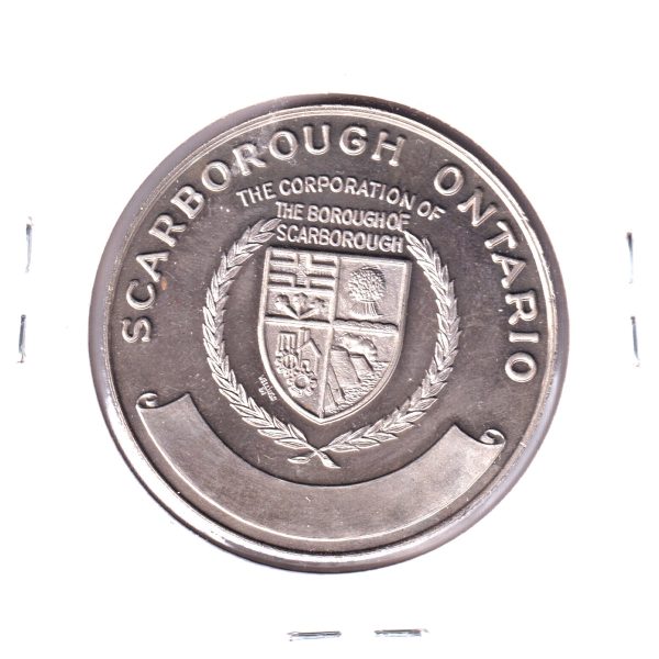 1967 Scarborough, Ontario, Canadian Centennial Silver-colour Medallion on Sale