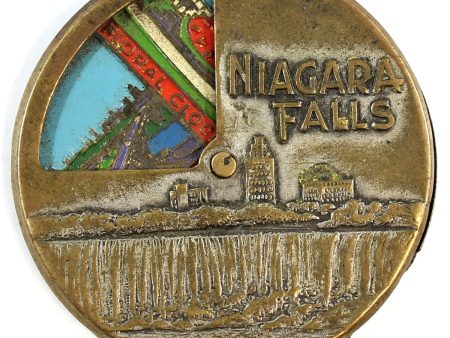 Vintage Niagara Falls Ontario Rotating Enamel Attraction Keychain Discount