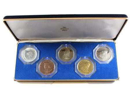 1966 USA 5-Coin Specimen Proof Set by the Franklin Mint Supply