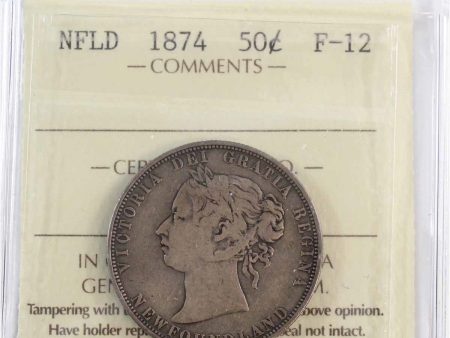 1874 Newfoundland 50-cents ICCS Certified F-12 Online now