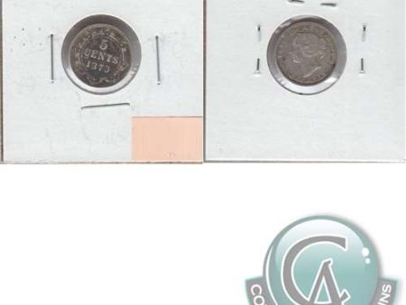 1870 Newfoundland 5-cents F-VF (F-15) $ Fashion