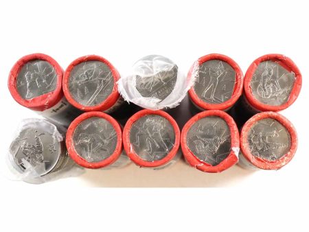 Lot of 2007-2009 Canada Olympic 25-Cent Original Rolls (Some Torn). 10 Rolls. Online Hot Sale