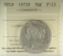 1872H Newfoundland 50-cents ICCS Certified F-15 Online