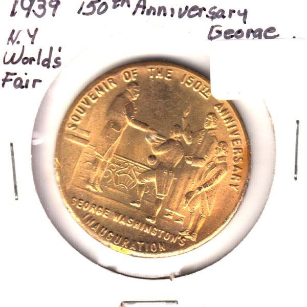 1939 150th Anniversary of George Washington Inauguration at NY World s Fair Token on Sale