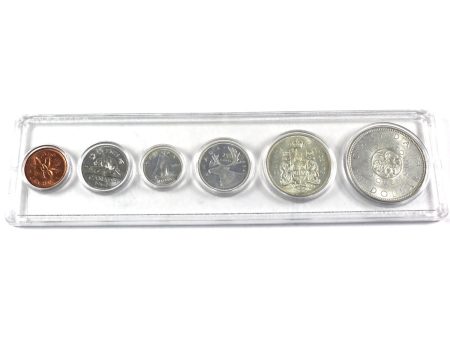 1964 Canada 6-coin Silver Year Set in Snap-lock Case (Lightly toned) Online Sale