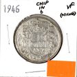 1946 Chip In 6 Canada 50-cents Very Fine (VF-20) Cleaned, scratched, or impaired Online Sale