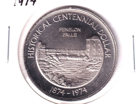 1974 Fenelon Falls, Ontario, Historical Centennial Dollar Trade Token Hot on Sale