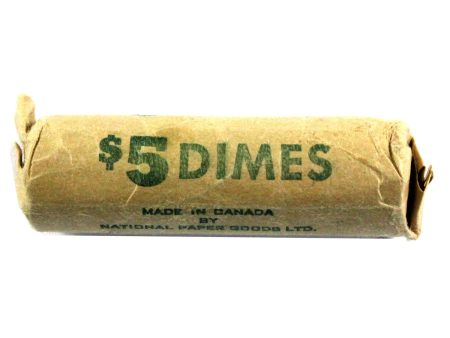 1970 Canada 10-cent Roll of 50pcs, Brilliant Unc. (some toned). Online now