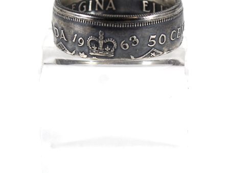 1963 Canada 50ct Coin Custom Jewellery Ring Size 10 - Made from a real 50-cent coin! on Sale