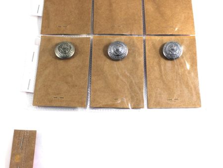 Lot of 6x Police Buttons, "S," Mostly Great Britain, 6Pcs in Binder Page (3x Similar) Cheap