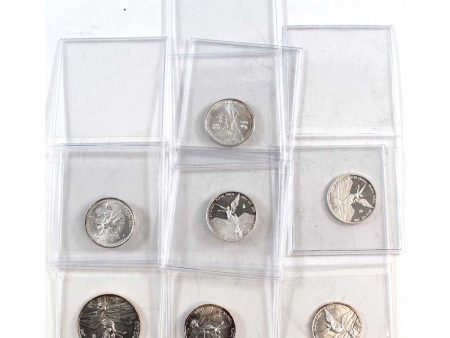 Lot of 1992-2013 Fractional Mexico Libertads - 6x 1 20oz & 1x 1 10oz (toned) No tax Online Sale