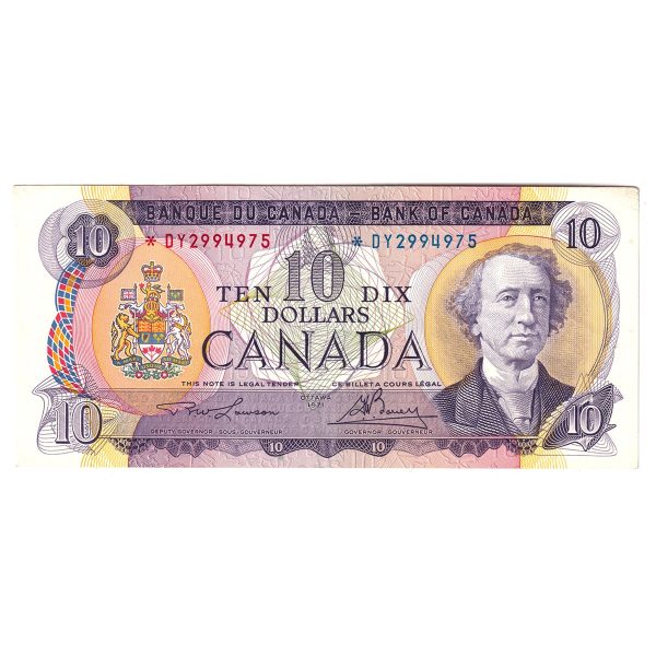 BC-49cA 1971 Canada $10 Lawson-Bouey, *DY Below 3.4M, EF-AU on Sale