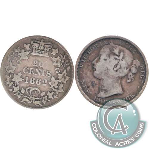 1862 New Brunswick 20-cents VG-F (VG-10) $ Online Hot Sale