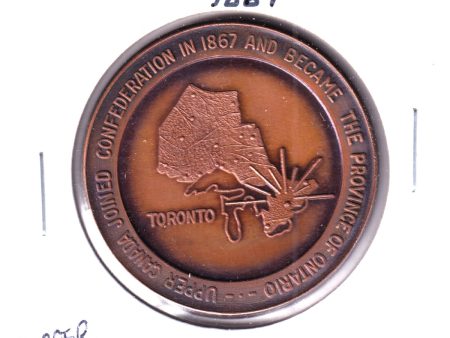 Ontario Joined Confederation in 1867 Medallion, Undated on Sale