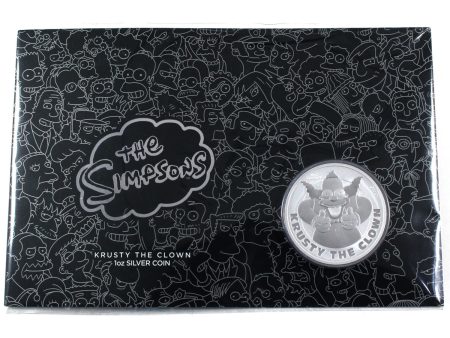 Tuvalu 2020 $1 The Simpsons: Krusty the Clown 1oz .9999 Silver in Card (No Tax) Fashion