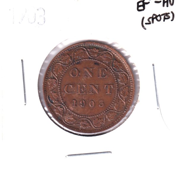 1903 Canada 1-cent EF-AU (EF-45) Spots, heavy marks, or impaired Online