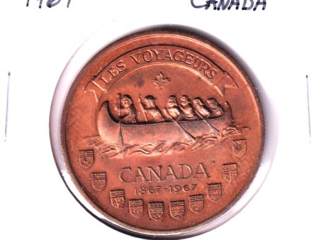 1967 Les Voyageurs Canada Centennial Medallion (Spots) Supply