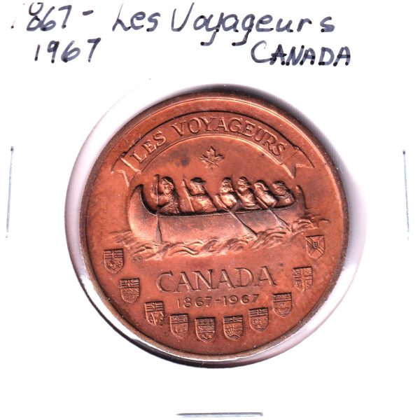 1967 Les Voyageurs Canada Centennial Medallion (Spots) Supply