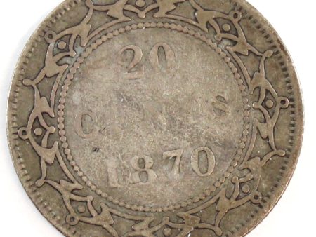 1870 Newfoundland 20-cents Very Good (VG-8) For Cheap