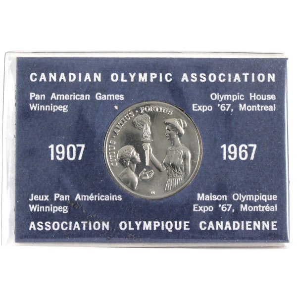 1967 Canadian Olympic Association Medallion: Citius, Altius, Fortius (Bit of corrosion) Online