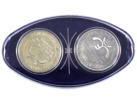 Western Fair, Ontario, 1967 Centennial Set of 2 Medallions (1x silver .999) Toned Online Hot Sale