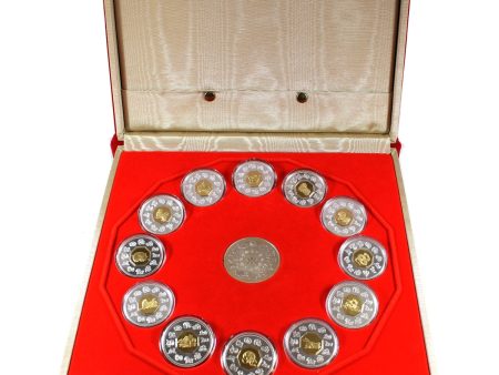 RDC 1998-2009 Canada $15 Lunar Sterling Silver 12-Coin Set (impaired) For Cheap