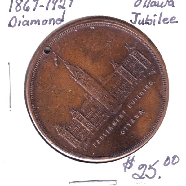 Ottawa, Ontario, 1927 Diamond Jubilee Souvenir Medallion Fashion