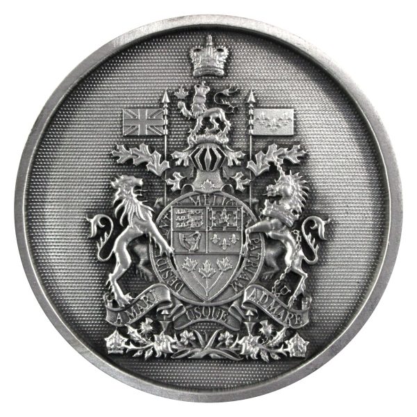 Parliament of Canada Large Pewter Medallion For Sale