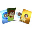 Set of 4x Holiday Medallions in Greeting Cards, 4Pcs Supply