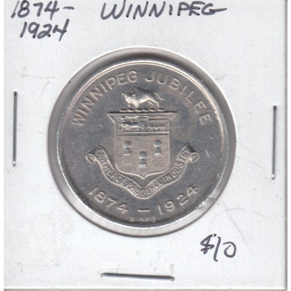 1874-1924 Winnipeg Jubilee Token in 2x2 Holder Online now