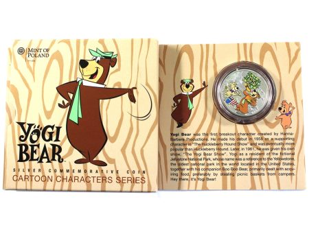 Niue 2014 $1 Cartoon Characters: Yogi Bear Sterling Silver in Case (Lightly toned) Online Hot Sale