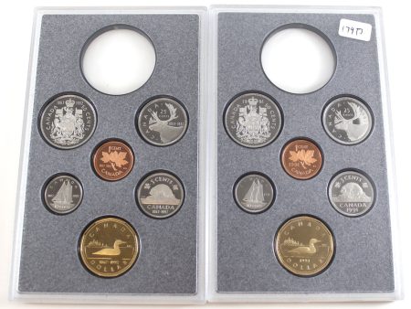 Pair of 1991 & 1992 Canada 6-coin Frosted Proof Sets - from Double Dollar Set on Sale