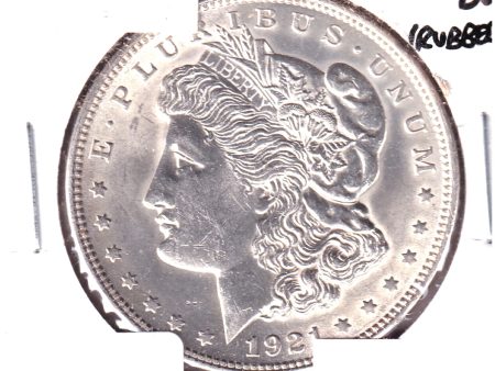 1921 USA Morgan Dollar Choice Brilliant Uncirculated (MS-64) Rubbed Discount