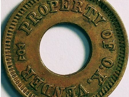 TS212. Property of OK Vender Amusement token. Diameter 21mm. Discount